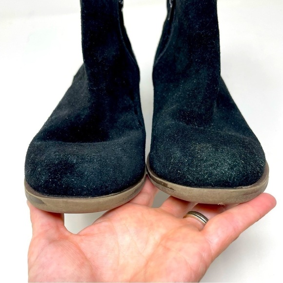 Kensie Black Leather Ankle Boots – Side Zip, Almond Toe, Size 9 - Picture 5 of 10